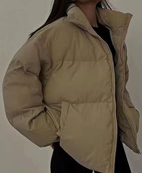 Amazon.com: Womens Winter Cropped Puffer Down Jacket Y2K